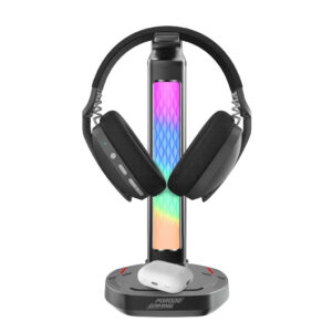 PDX527 Porodo Gaming RGB Headphone Stand Wireless Charging USB C Hub with Screen Lamp 5W efb132e3 50ff 4562 8571 052387221a08