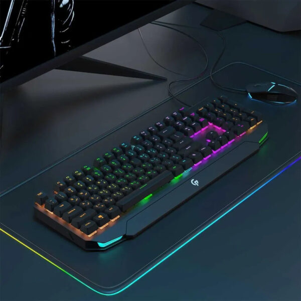 Porodo Gaming Mechanical Gaming Keyboard Ultra With Rainbow Lighting And Aluminum Panel1 1